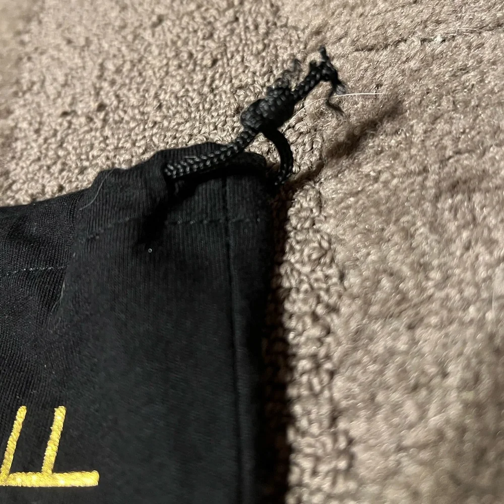 Rebecca Minkoff Dust Bag Black Fabric Gold Metallic Lettering Storage Designer - Picture 7 of 7